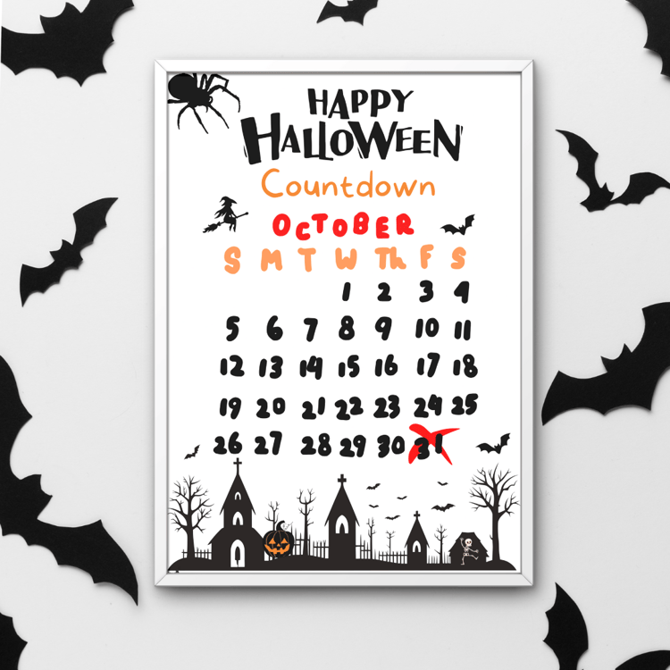 Calendar  Happy Halloween 2025