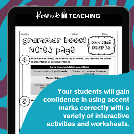Spanish Accent Marks Activities  Tildes y Acentos  Interactive Grammar Lesson