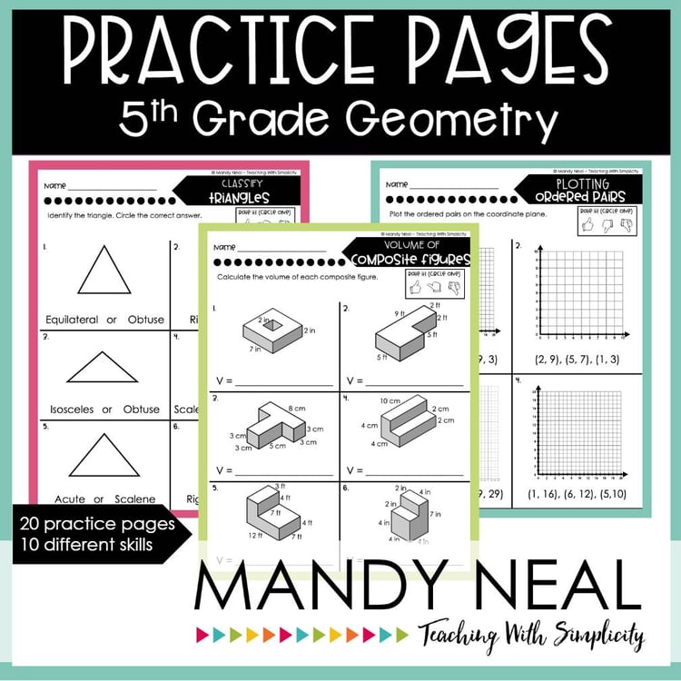 Fifth Grade Geometry Worksheets | Printable