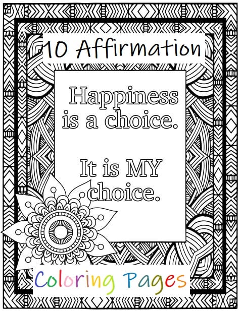 10 Printable Affirmation Coloring Pages – Boost Your Mood While You Create