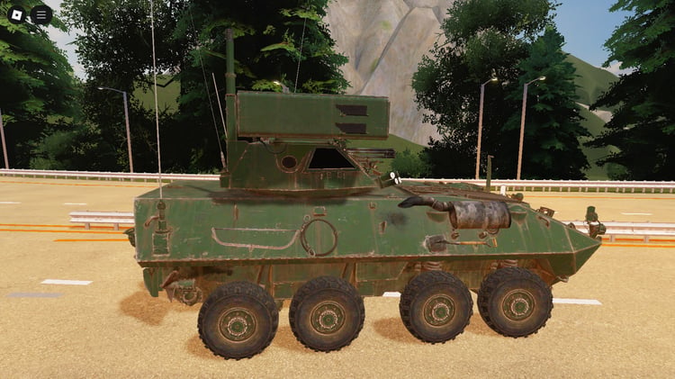 LAV-AD – realistic Roblox anti-air armored vehicle asset