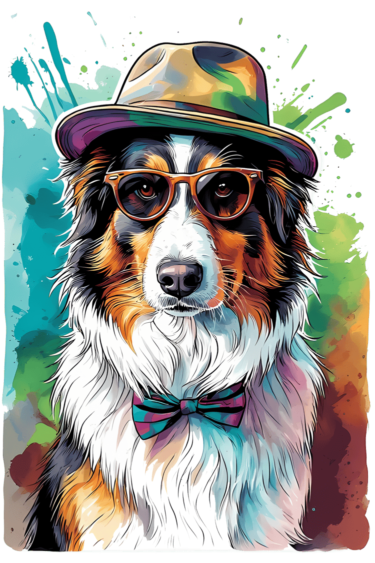 Watercolor Collie