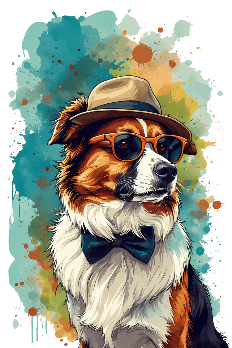 Watercolor Collie
