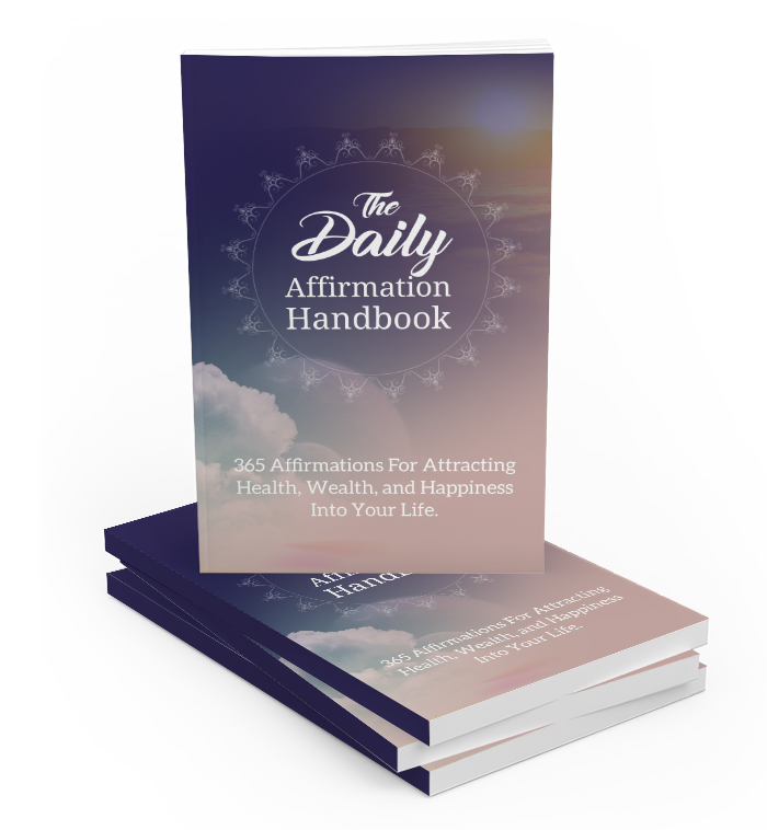 The Daily Affirmations Handbook bundle includes e book, complete with cheat sheet - mind map - infograph - resources and videos