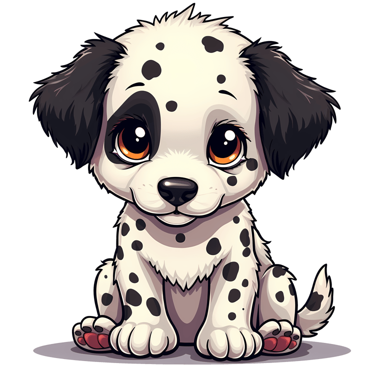 Dalmatian Puppy cartoon digital design