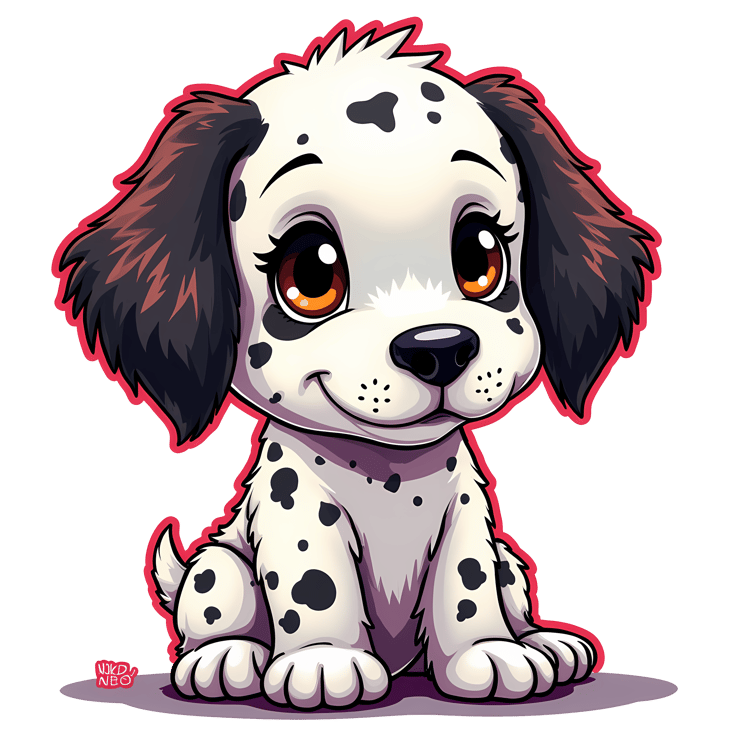 Dalmatian puppy digital design