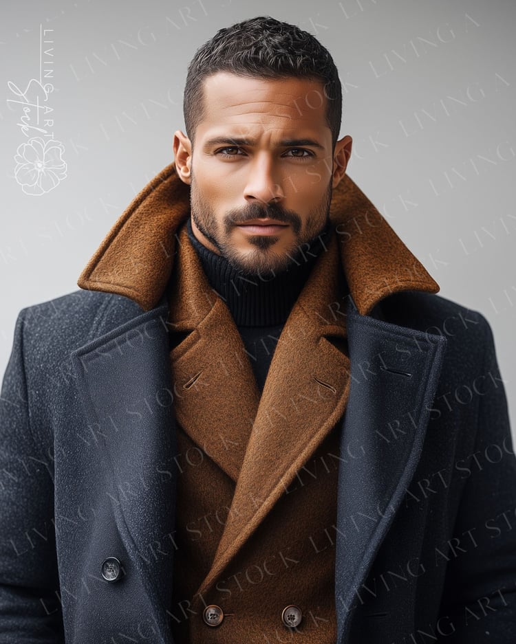 Biracial Men Autumn/Winter Stock Photos