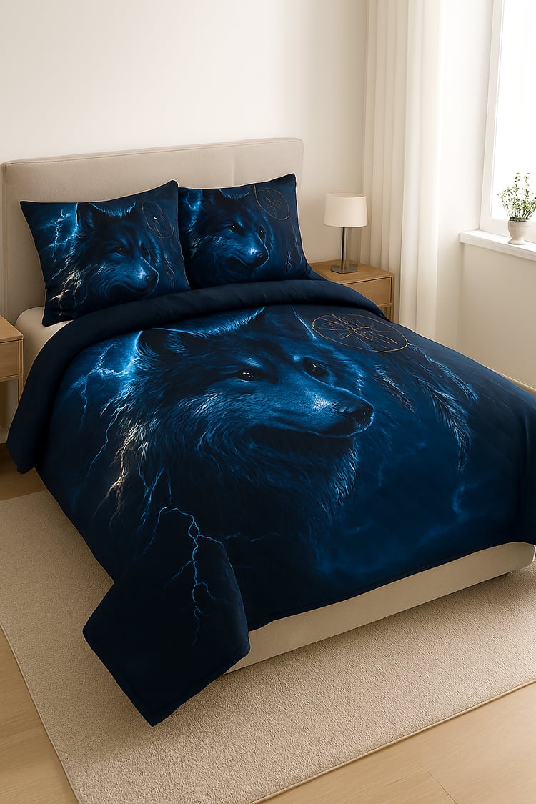 Stunning Printable Bedding Designs Electrifying Wolf