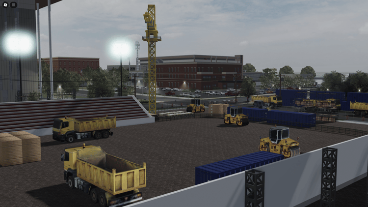 Detailed school building interior in Kalington County Roblox map