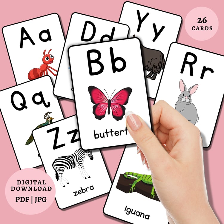 ABC Flashcards for toddlers and early childhood education