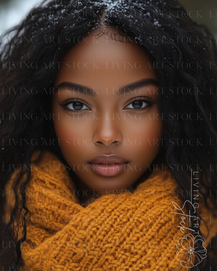 Black Woman Fall Winter Fashion Image