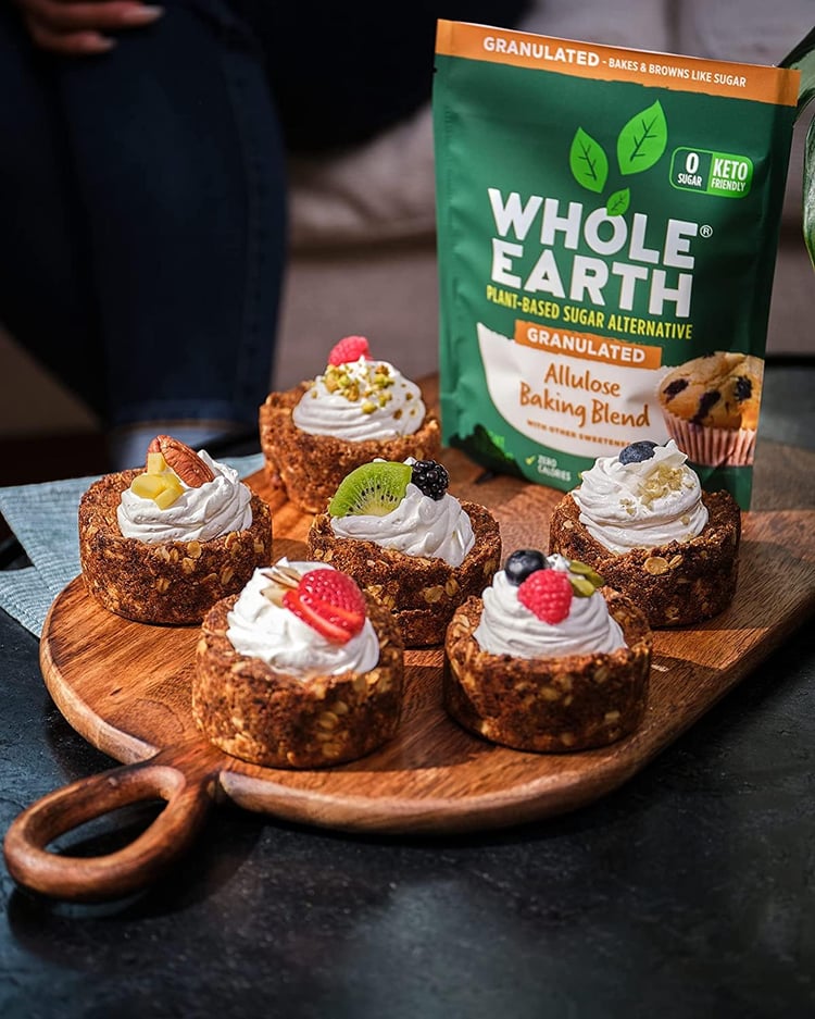 Whole Earth Sweetener Co. Allulose Baking Blend, Granulated, Plant-Based Sugar Alternative, 12 Ounces, 0.75 Pound (Pack of 2)