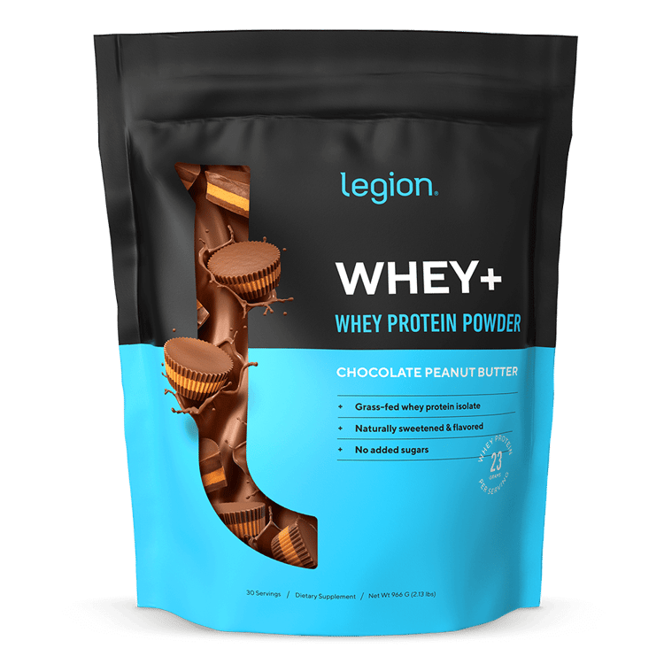 LEGION Whey+ Protein Whey Isolate from Grass Fed Cows - Whey Protein Isolate Powder Low Calorie, Non-GMO, Sugar Free, Lactose and Gluten Free, All Natural Protein Powder for Men & Women