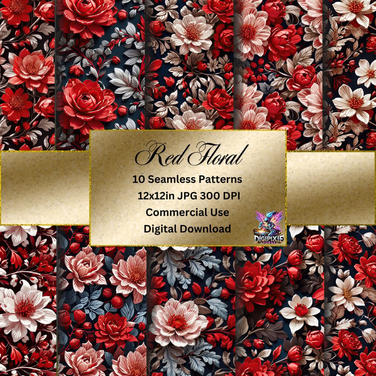 Glamour Ocean Seamless Patterns Digital Paper Digital Download ...
