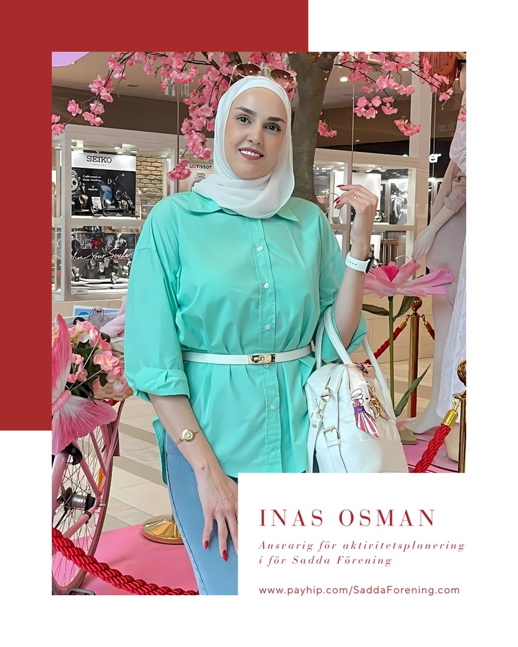 Jag brinner för att stötta människor med särskilda behov och skapa gemenskap  — Inas Osman / Ansvarig för aktivitetsplanering i för Sadda Förening - جمعية صدى