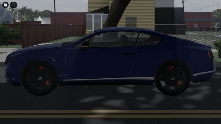 Side profile of Bentley Continental GT in Roblox