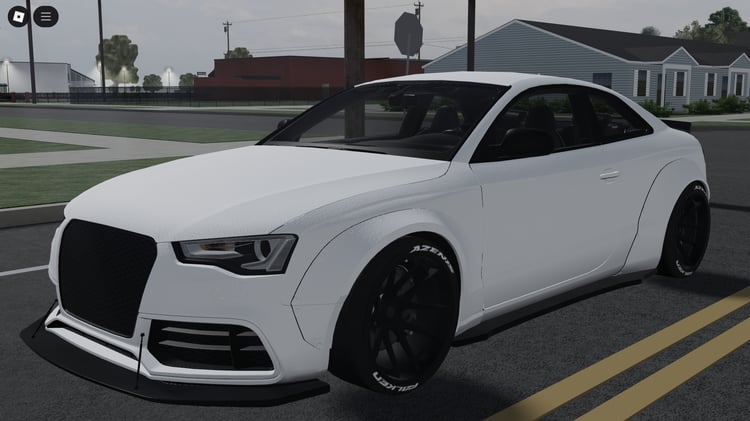 Roblox 2014 Audi RS5 LB WORKS front angle view