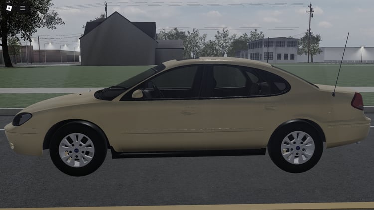 Side profile of Ford Taurus classic sedan