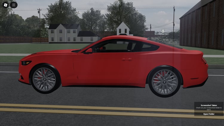 Side profile of Mustang GT 2 muscle car
