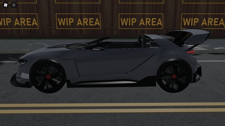 Side profile of GTI Concept in Roblox