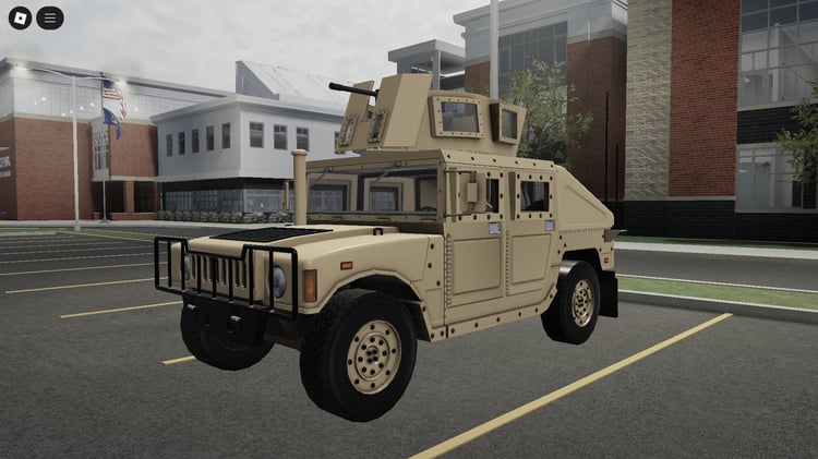 Roblox military car front view