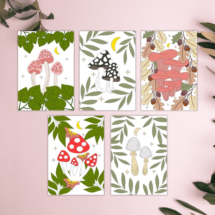 autumn forest mushroom coloring page collection