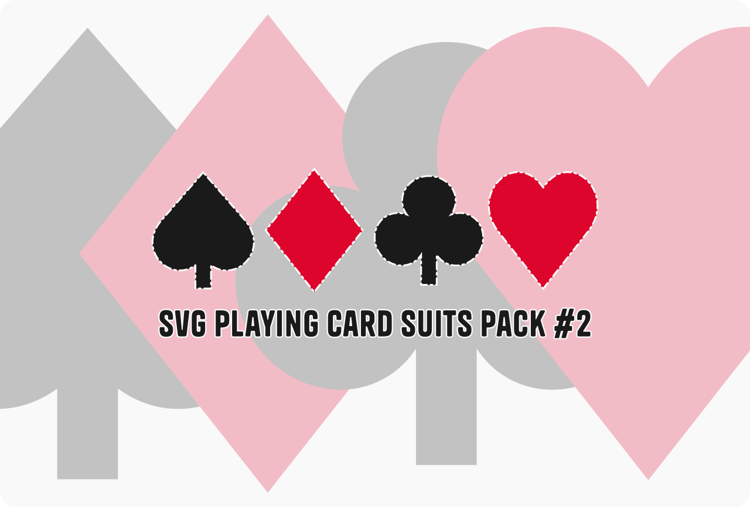 SVG Playing Card Suits Pack #2
