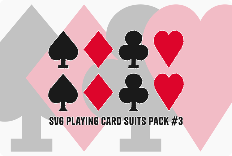 SVG Playing Card Suits Pack #3