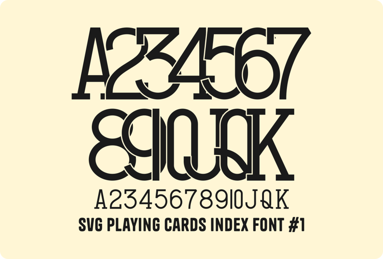 SVG Playing Cards Index Font #1