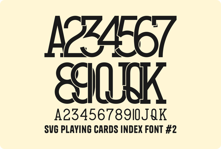 SVG Playing Cards Index Font #2