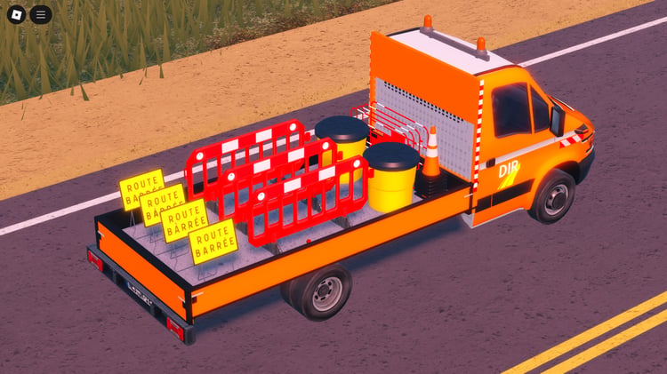 Iveco Benne D.I.R with sirens activated in Roblox