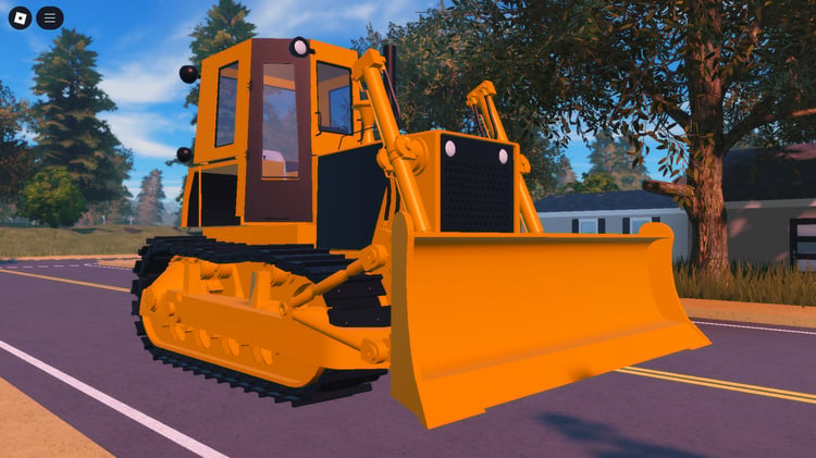 Roblox Bulldozer FD14 E front view with blade