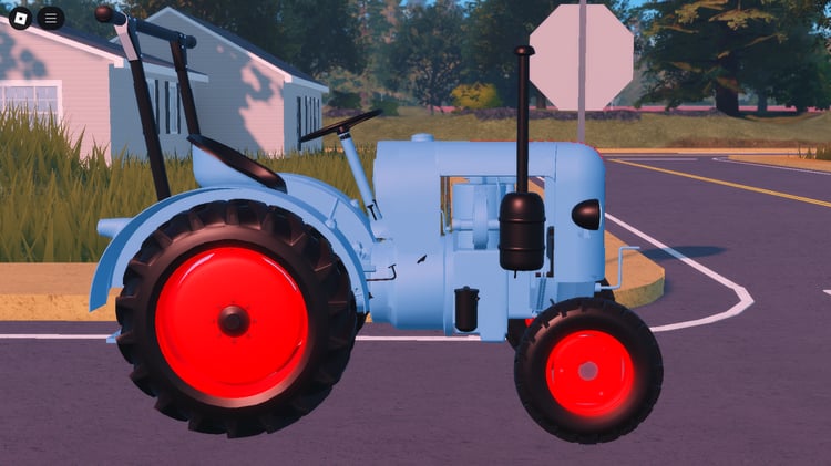 Side profile of decorative Eicher ED tractor