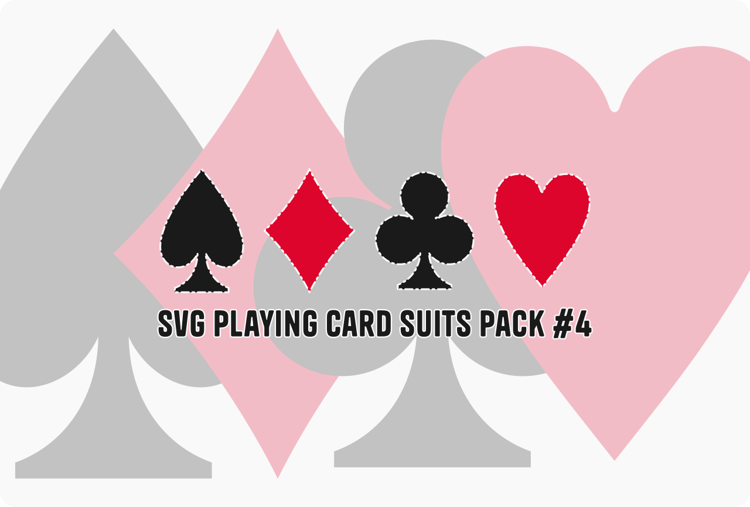 SVG Playing Card Suits Pack #4