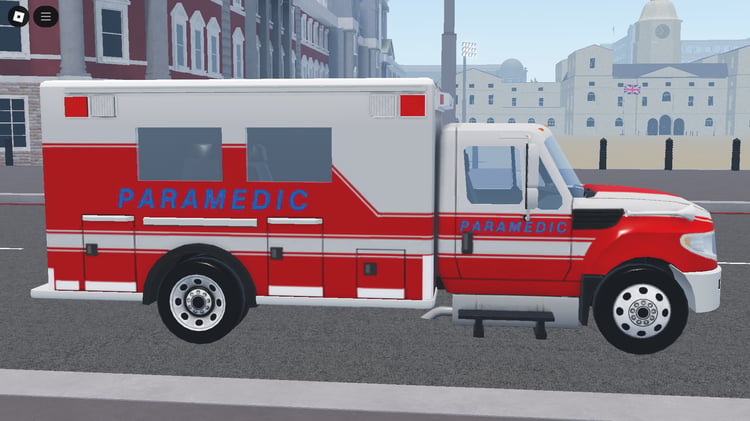 Roblox USA Cubique ambulance front view