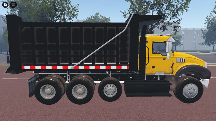 Side profile of driveable utility truck