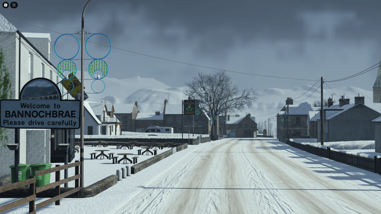 Roblox Northern UK winter map for roleplay and racing