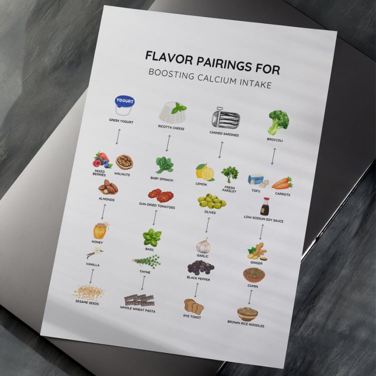 Wall Art Flavor Pairings for Boosting Calcium Intake
