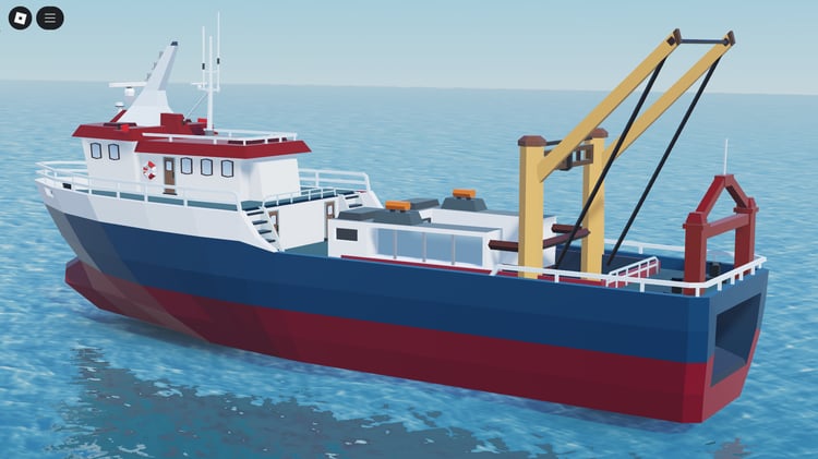 Side view of Roblox trawler vessel