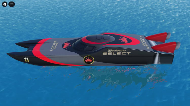 Side view of driveable speed boat