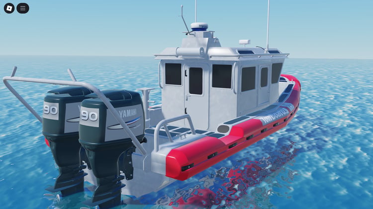 Side view of driveable tow boat