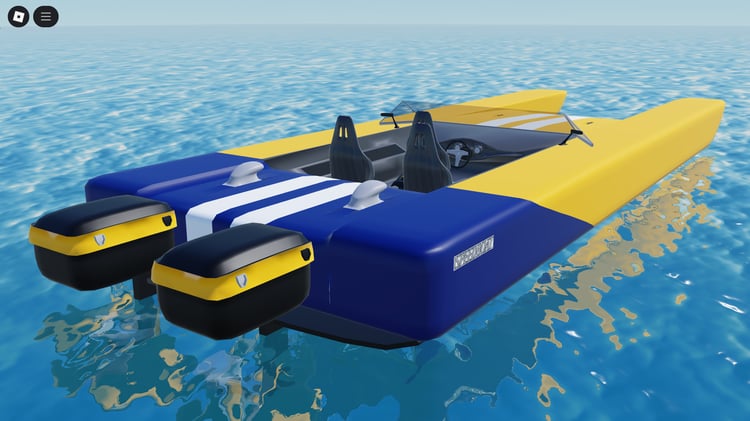 Roblox Speed Fast Boat driving on ocean