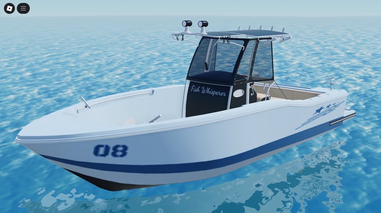 Roblox Small Luxury Boat cruising on water
