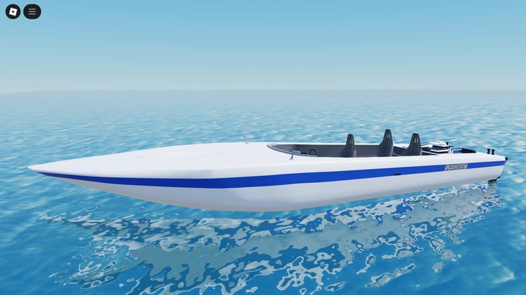 Roblox N2 Boat driving on ocean