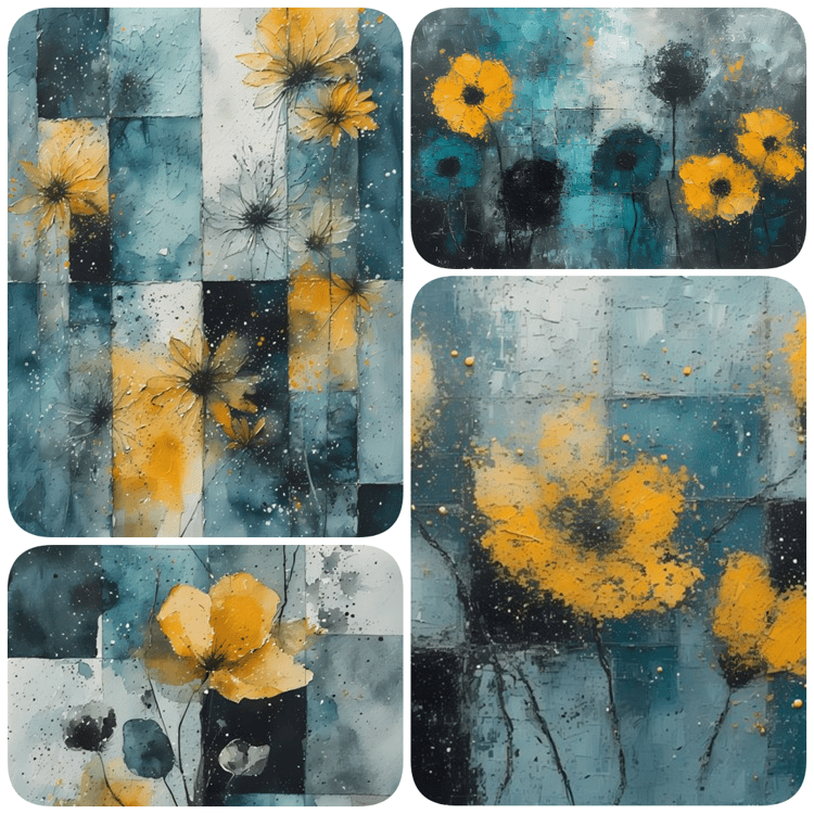 yellow flower PNGs, floral clipart bundle, sunflower digital art, watercolor floral images, abstract yellow roses, vintage flower illustrations, mixed media florals, geometric floral design, shabby chic scrapbook paper, yellow pansy PNG, high resolution f