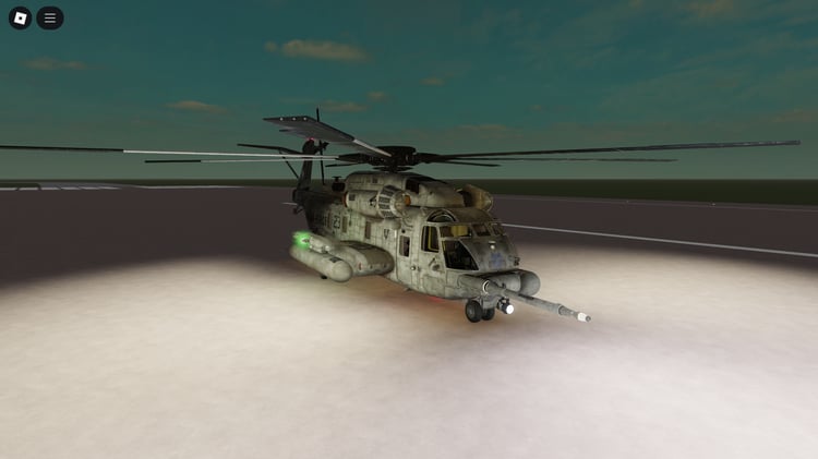 Roblox CH-53E helicopter – working heavy lift aircraft