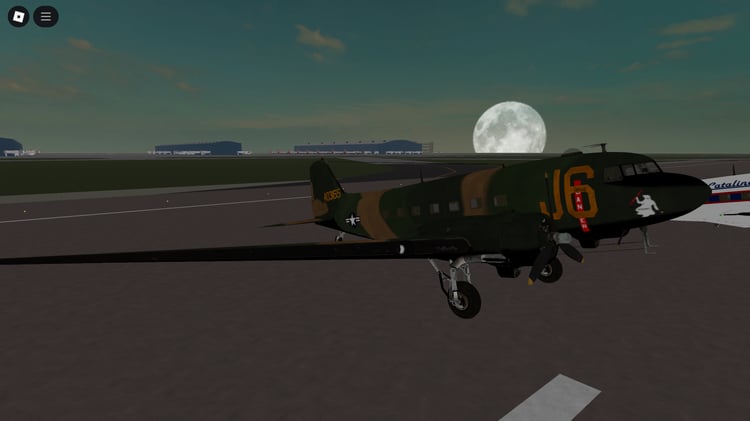 Functional Roblox C-47 aircraft set for World War 2 roleplay
