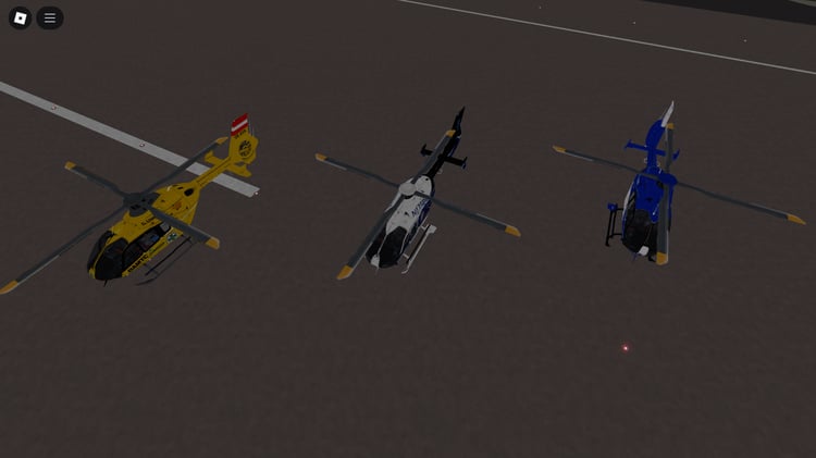 Roblox EC-135 helicopter pack with three functional models