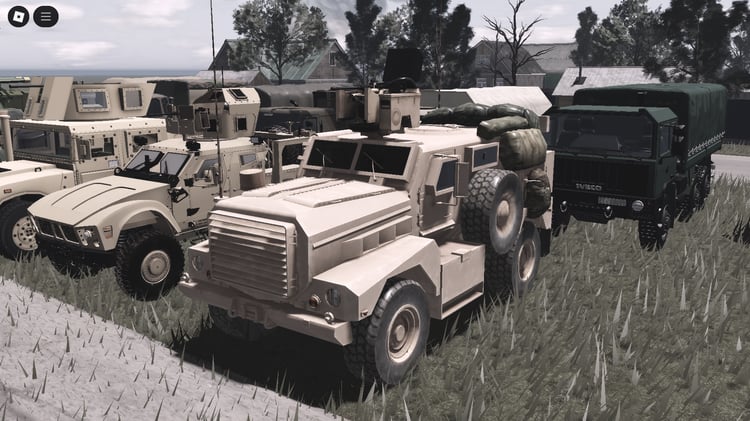 Driveable tank in Roblox army battlefield
