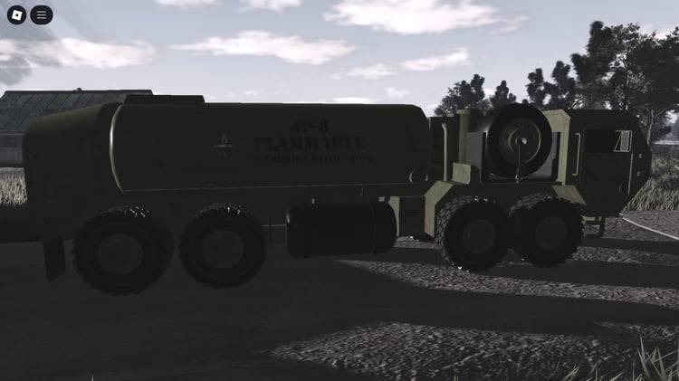 Driveable fuel tanker on convoy mission